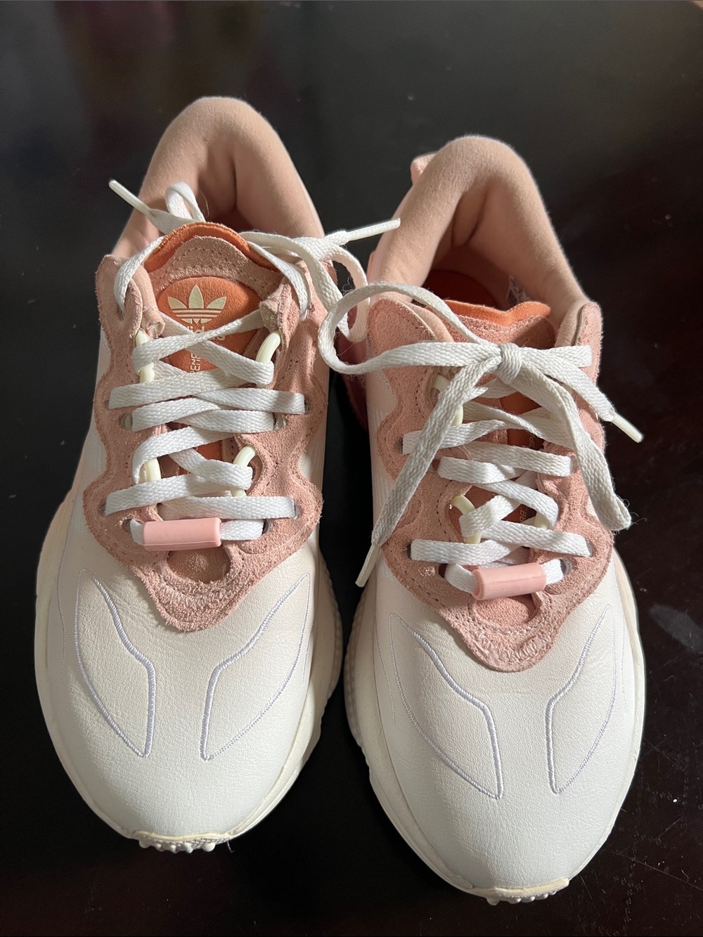 adidas Cream and Blush Pink Women's Low-Top Sneakers